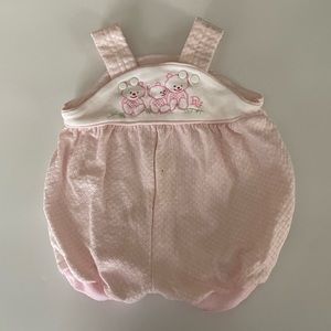 Baby Dior Vintage Baby Girls Pink Romper Sz 3 Months